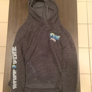 pink dark gray sweatshirt